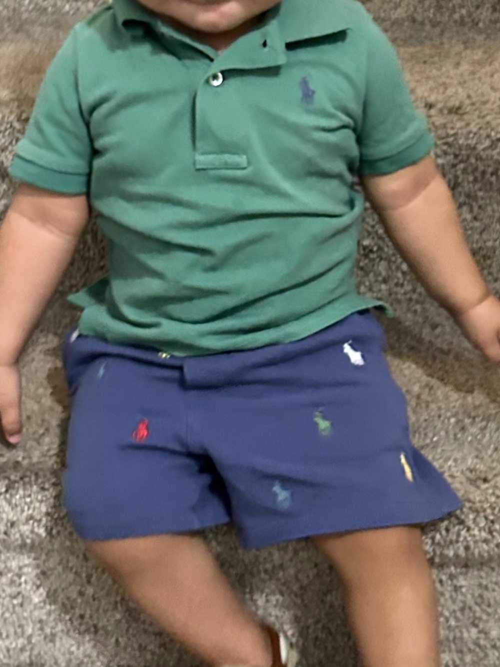 POLO RALPH LAUREN Mesh Polo Shirt & Short Set in Fairway Green